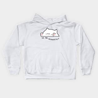 is he acoustic cat meme goat mustache Kids Hoodie